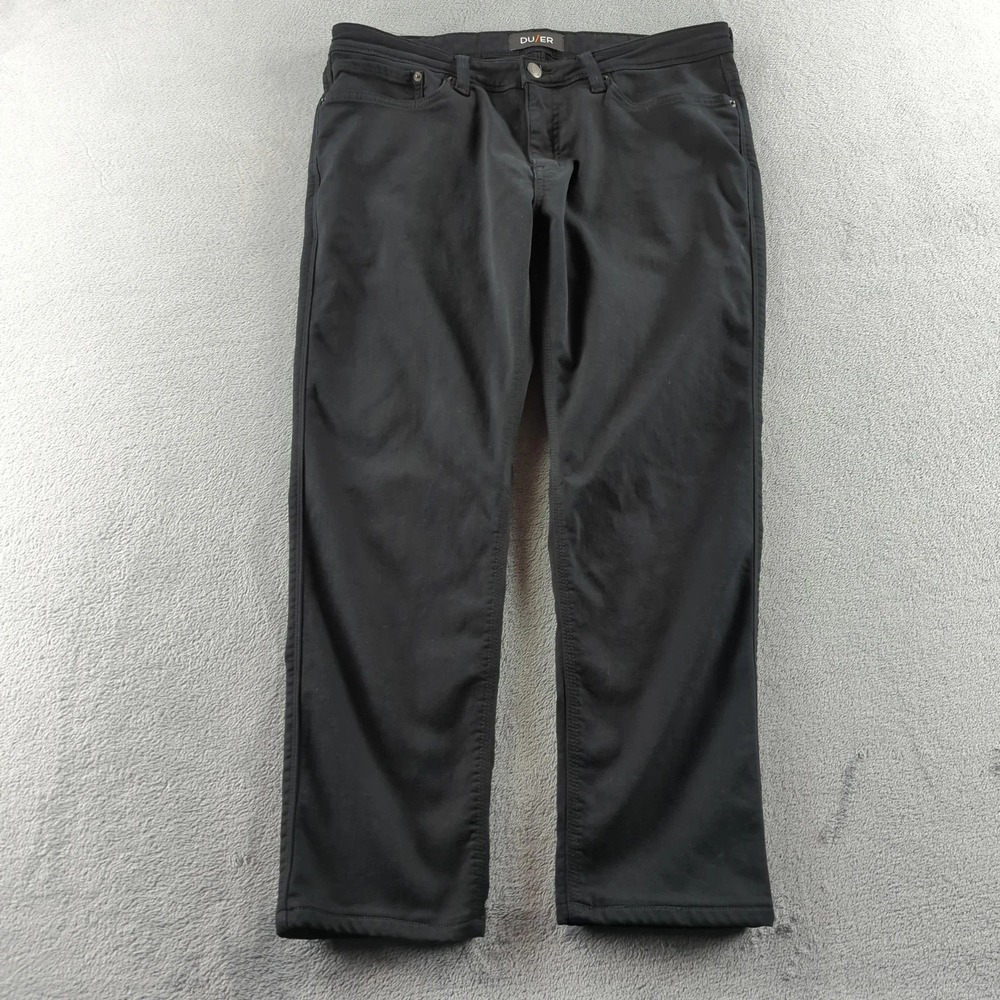 DU/ER Pants Mens 36x27 Black N2X Slim‎ Fit Performance Jeans Casual Travel Wear